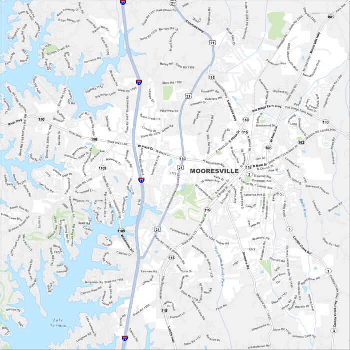 Mooresville Map North Carolina