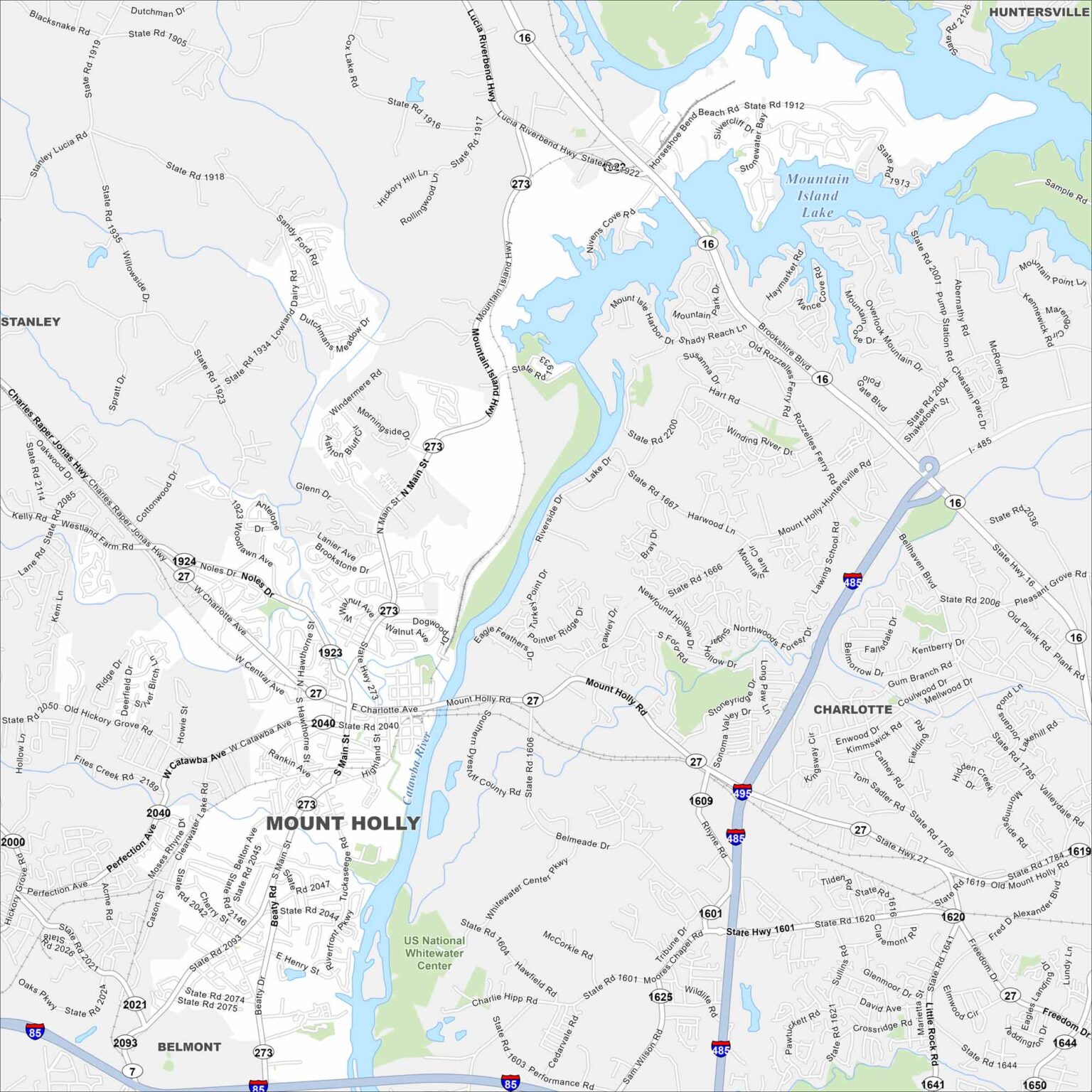 Map of Mount Holly, North Carolina - US Maps