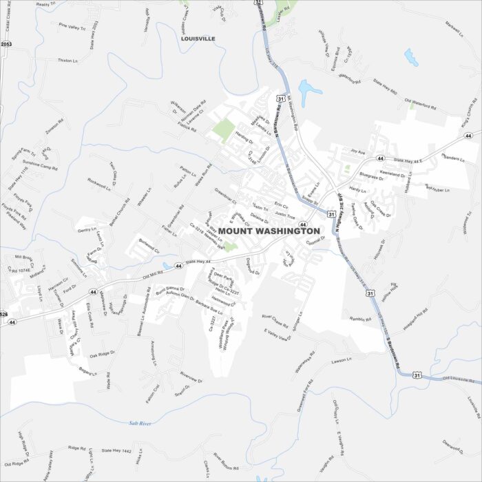 Mount Washington Map Kentucky