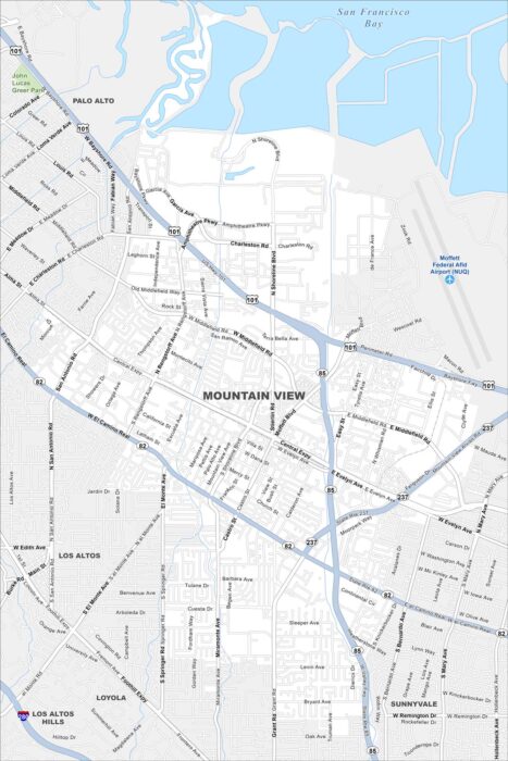 Mountain View Map California