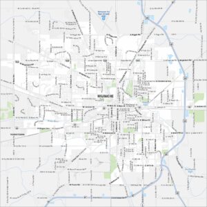 Muncie Map Indiana