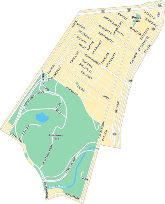 Museum District Map Houston