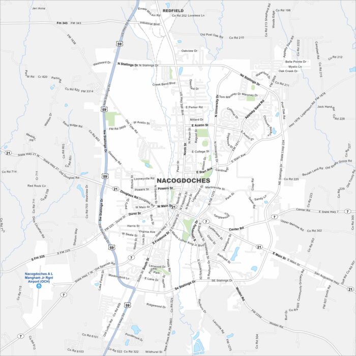 Nacogdoches Map Texas