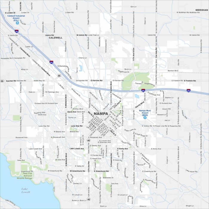 Nampa Map Idaho