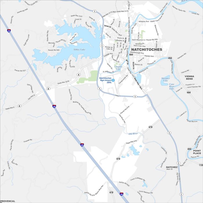 Natchitoches Map Louisiana
