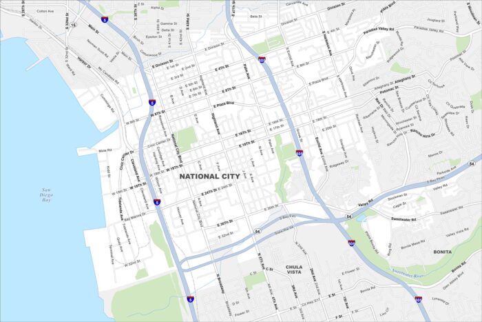 National City Map California