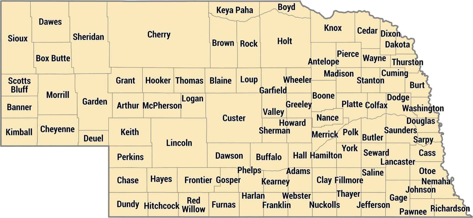 Nebraska Zip Code Map - US Maps