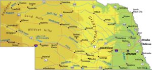Nebraska Physical Map