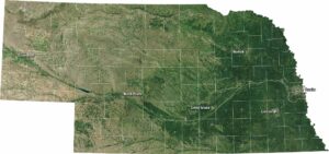 Nebraska Satellite Map