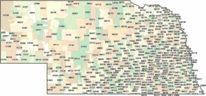 Nebraska Zip Code Map