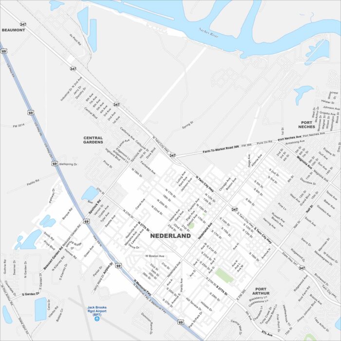 Nederland Map Texas