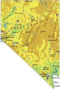 Nevada Physical Map