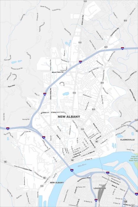 New Albany Map Indiana