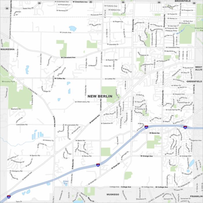New Berlin Map Wisconsin