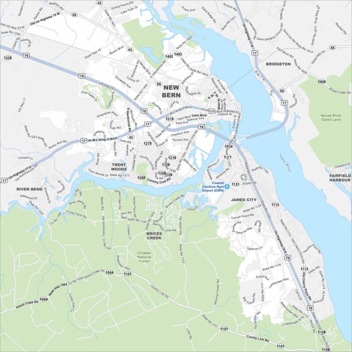 New Bern Map North Carolina
