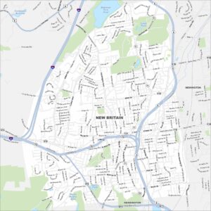 New Britain Map Connecticut