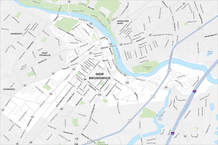New Brunswick Map New Jersey