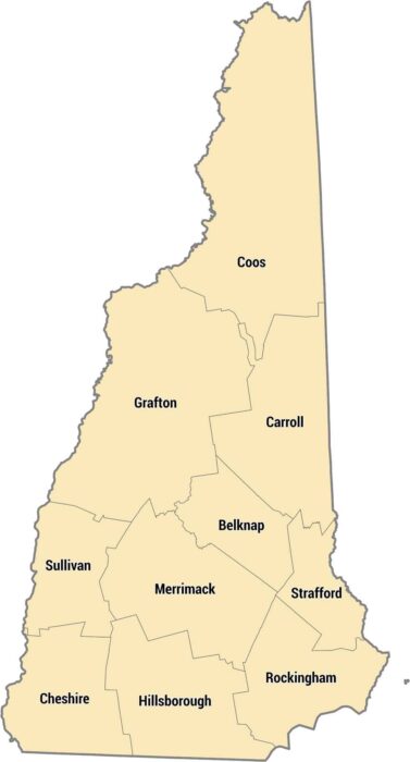 New Hampshire County Map