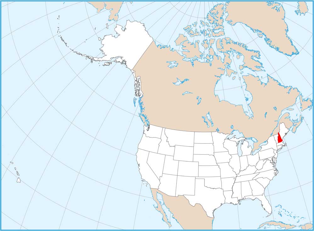 New Hampshire Location Map