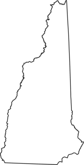 New Hampshire Outline Map