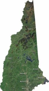 New Hampshire Satellite Map