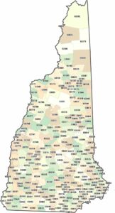 New Hampshire Zip Code Map
