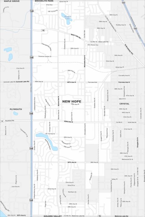 New Hope Map Minnesota