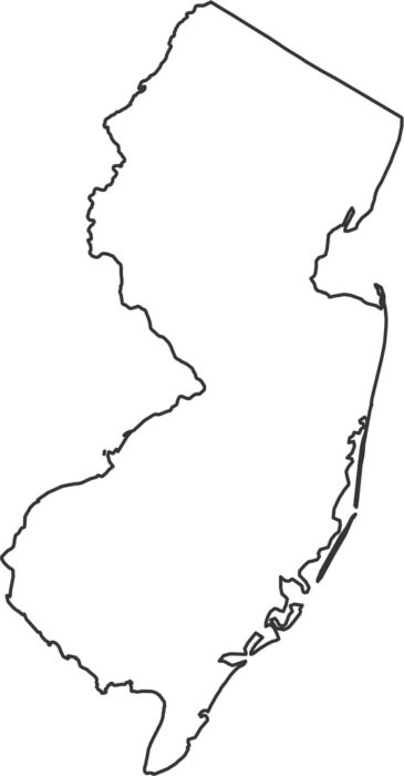 New Jersey Outline Map