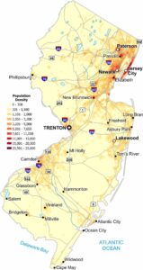 New Jersey Population Density Map