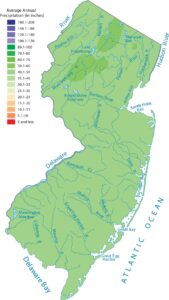 New Jersey Precipitation Map