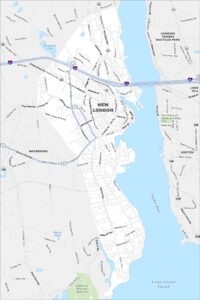 New London Map Connecticut