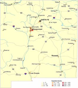 New Mexico Population Density Map