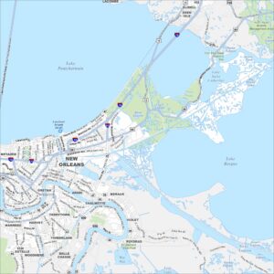 New Orleans Map Louisiana