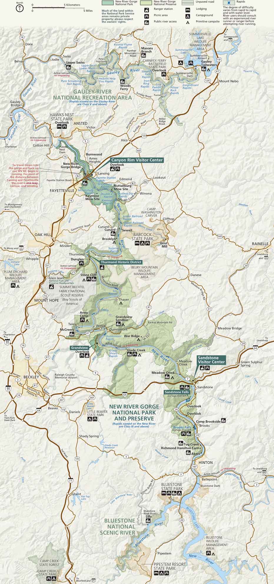 New River Gorge National River Map