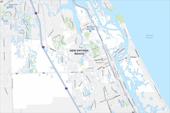 New Smyrna Beach Map Florida