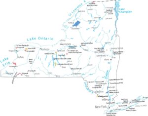 New York National Parks and Forests Map