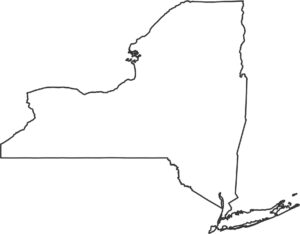 New York Outline Map