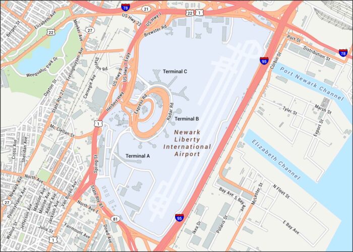 Newark Airport Map