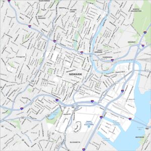 Newark Map New Jersey
