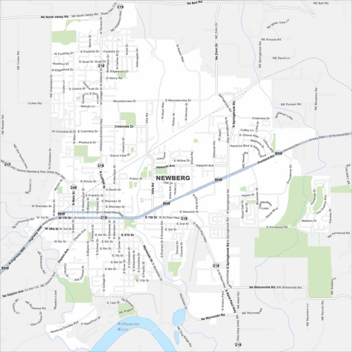 Newberg Map Oregon