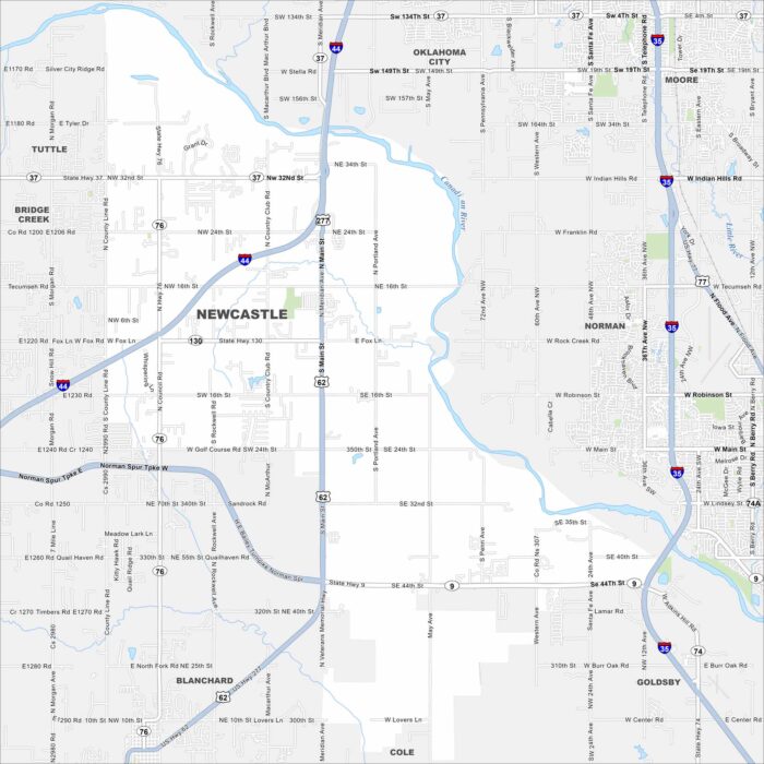 Newcastle Map Oklahoma
