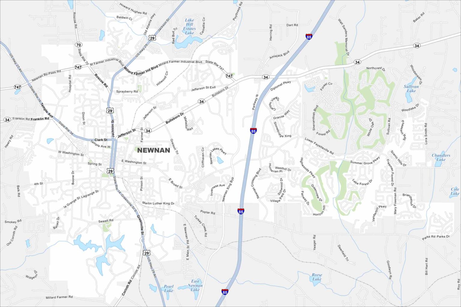 Map of Newnan, Georgia - US Maps