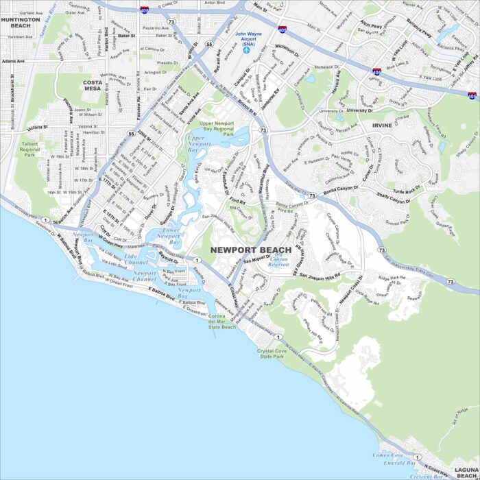 Newport Beach Map California
