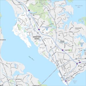 Newport News Map Virginia