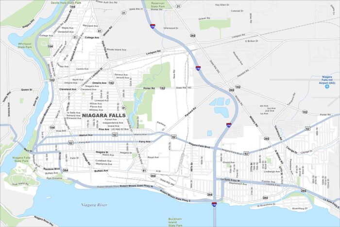 Niagara Falls Map New York