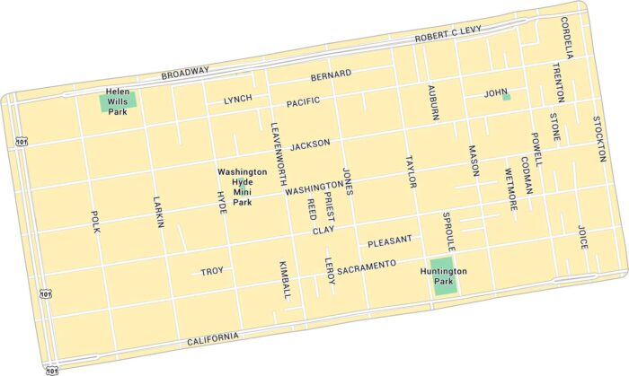 Nob Hill Map San Francisco