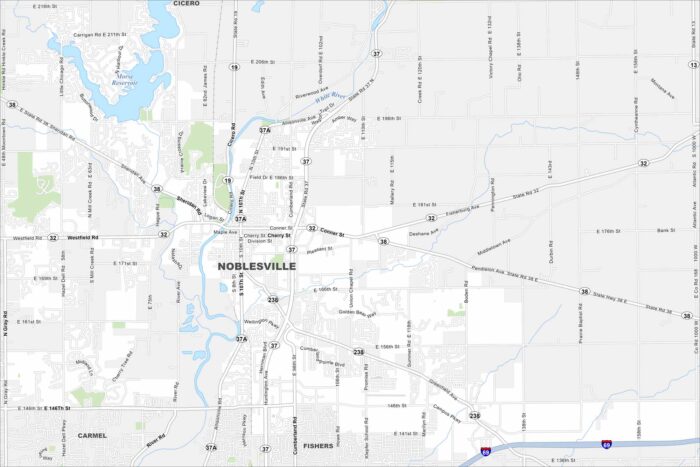 Noblesville Map Indiana
