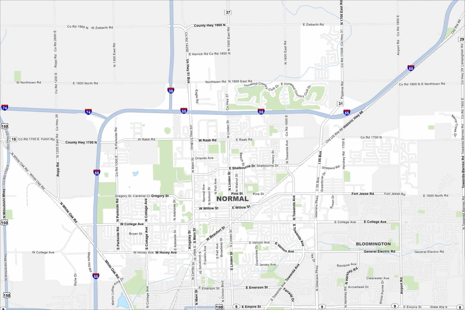 Normal Il Zip Code Map of Normal, Illinois - US Maps