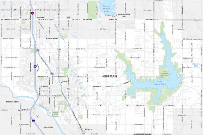 Norman Map Oklahoma