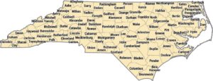 North Carolina County Map